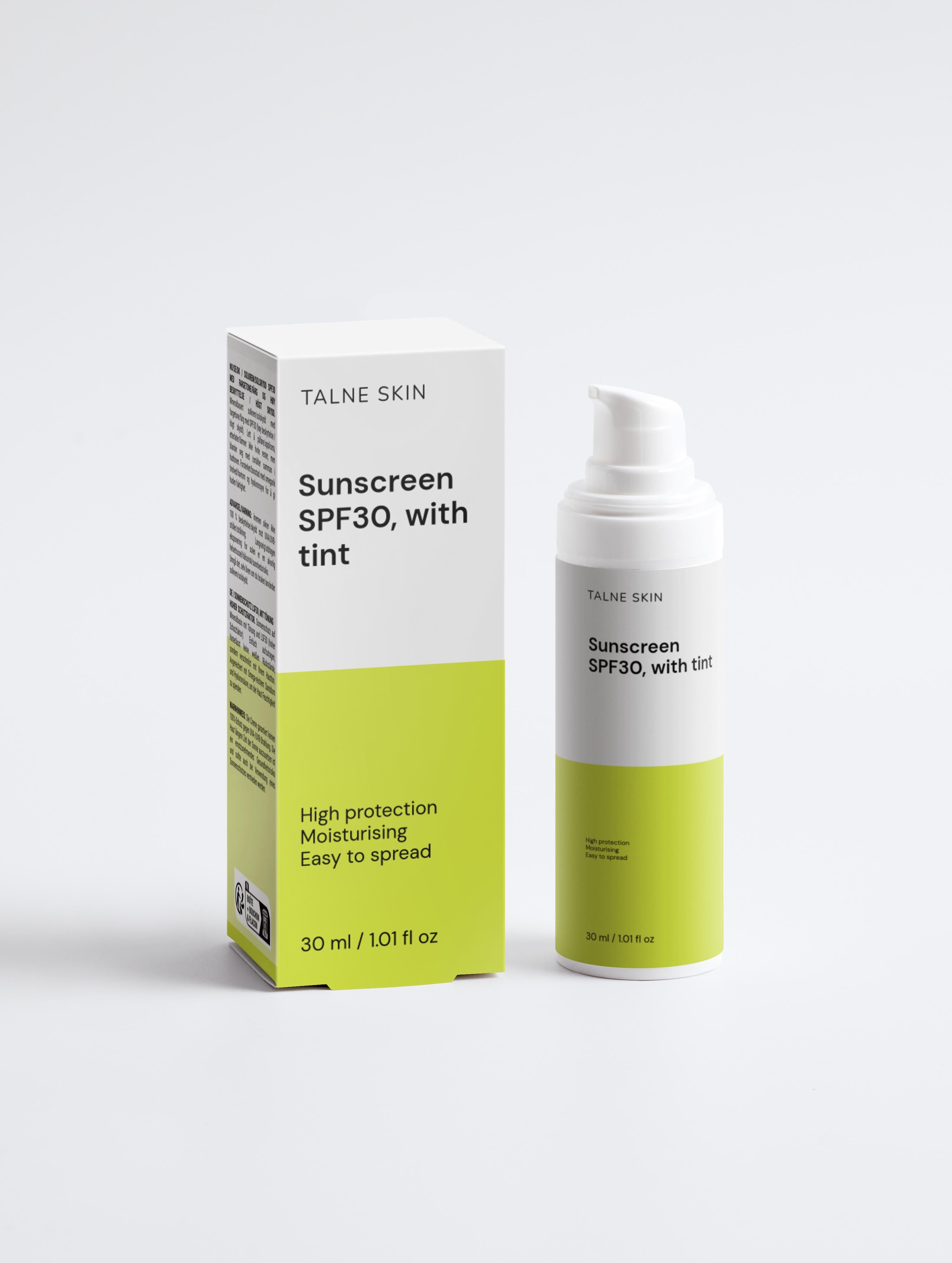 Sunscreen SPF30, with tint